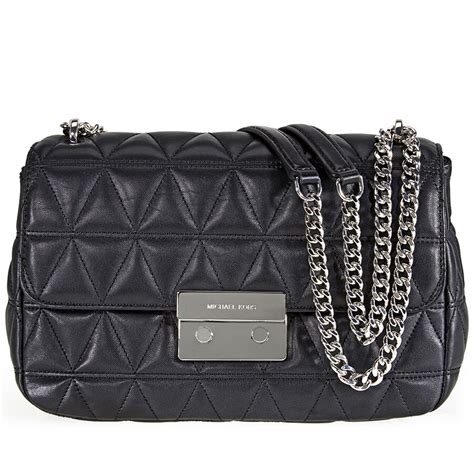 michael michael kors sloan quilted floral chain shoulder bag|michael kors sloan quilted shoulder bag .